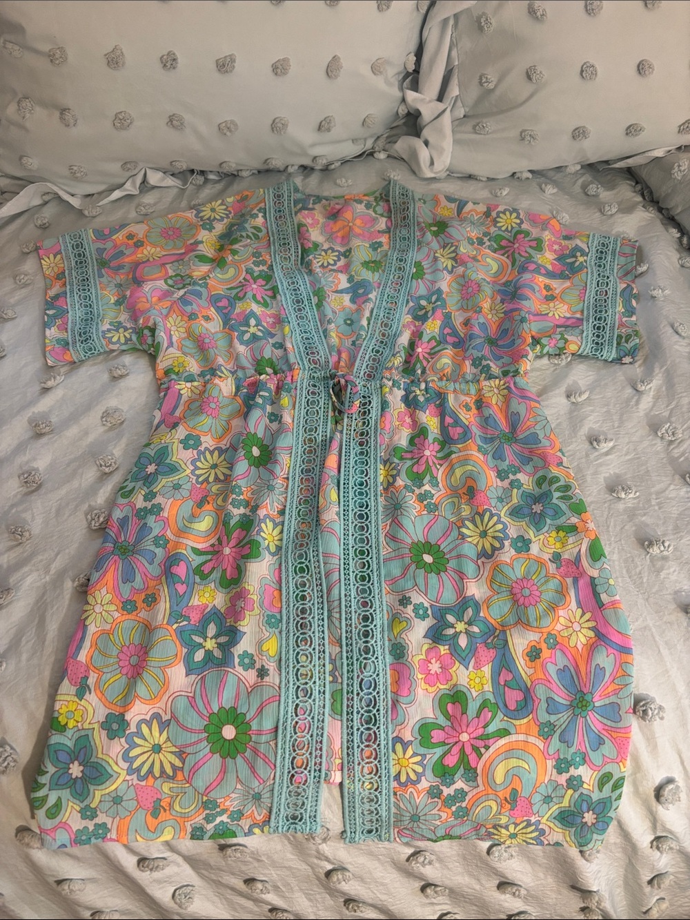 No Boundaries Floral Swim Coverup - Multicolor Pastels